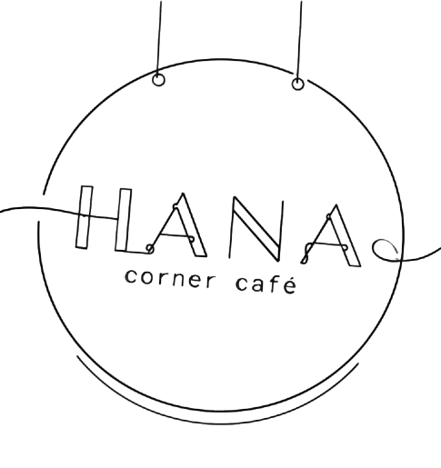 Hana Corner Cafe Line Arrt Line art of the Hana Corner Cafe logo